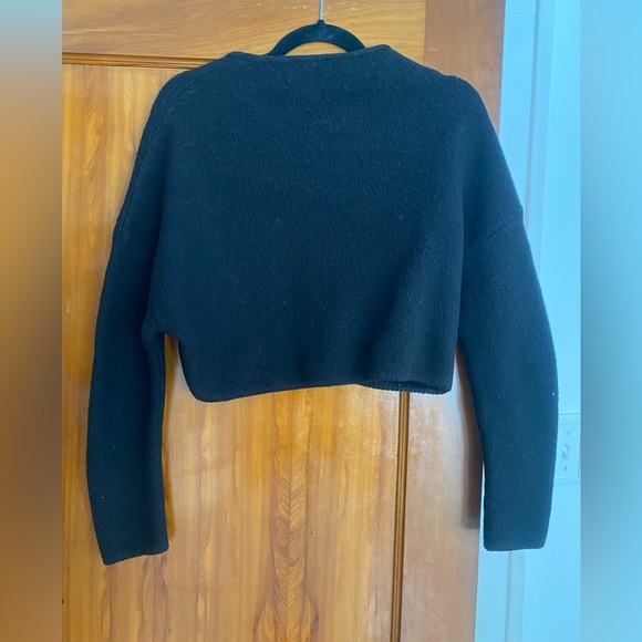 Stella McCartney 100% wool crop sweater black - Picture 5 of 5